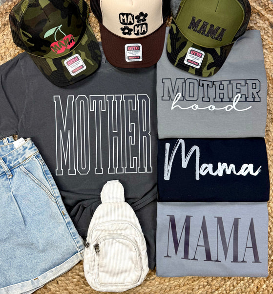 Mama Mystery Muted Graphic Tees