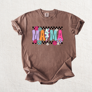 Checkered Groovy Mama Graphic Tee