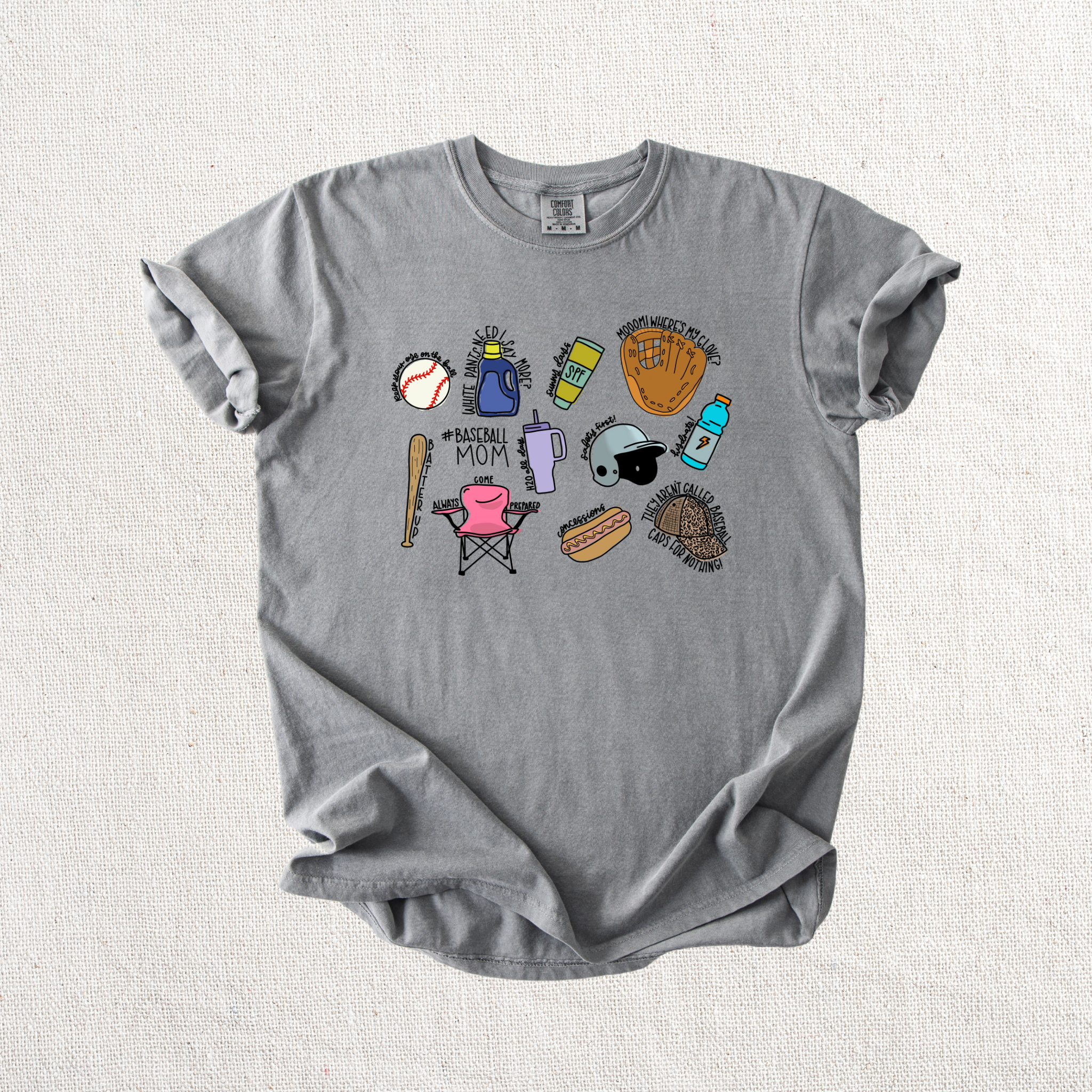Baseball Collage Mom Graphic Tee