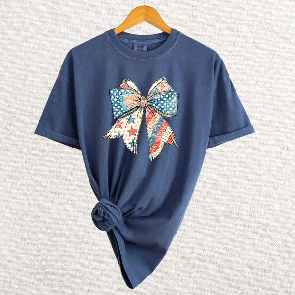 American Flag Bow Graphic Tee